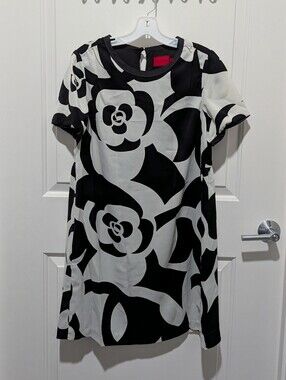 Allure Vintage Camelia Black and White Floral Dress